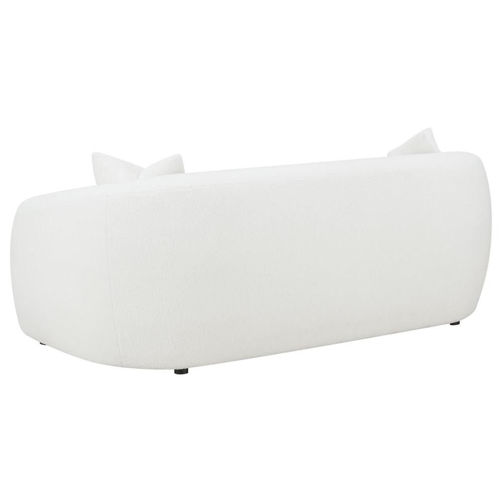 Isabella Upholstered Tight Back Sofa White. Picture 6