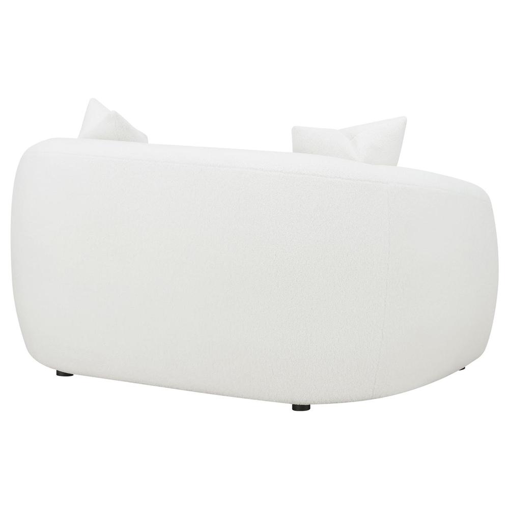 Isabella Upholstered Tight Back Loveseat White. Picture 7