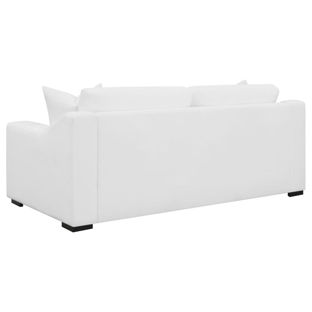 Ashlyn 2-piece Upholstered Sloped Arms Living Room Set White. Picture 3