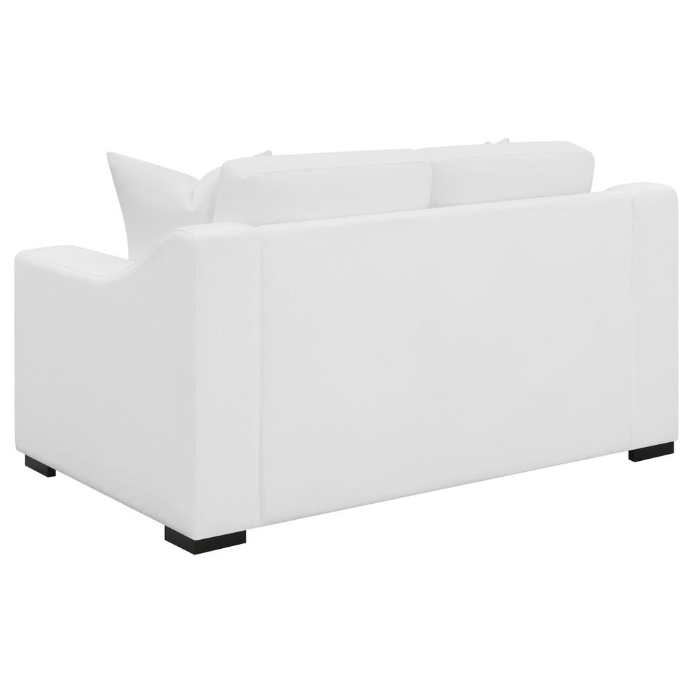Ashlyn 2-piece Upholstered Sloped Arms Living Room Set White. Picture 7