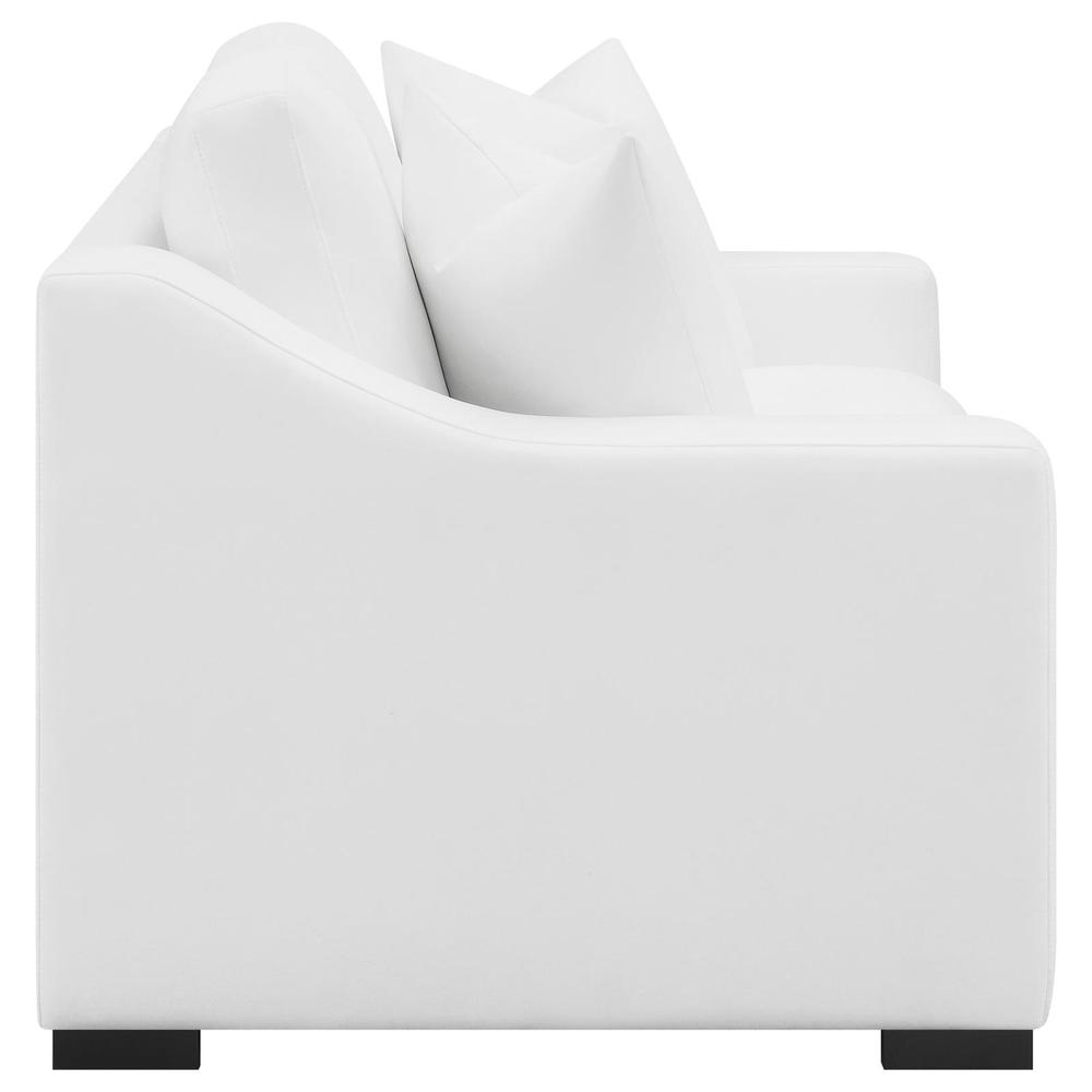 Ashlyn 2-piece Upholstered Sloped Arms Living Room Set White. Picture 8
