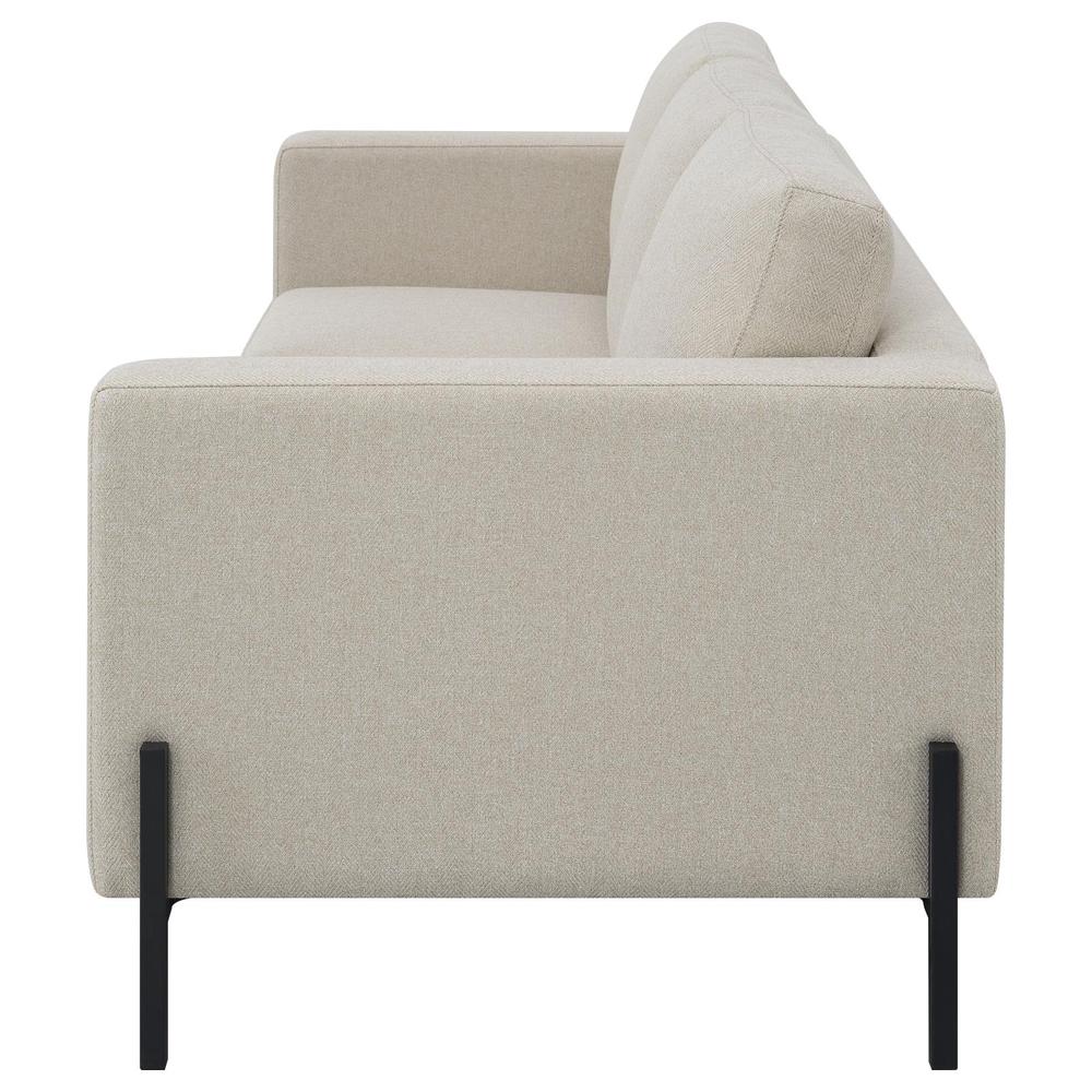 Tilly Upholstered Track Arms Sofa Oatmeal. Picture 4