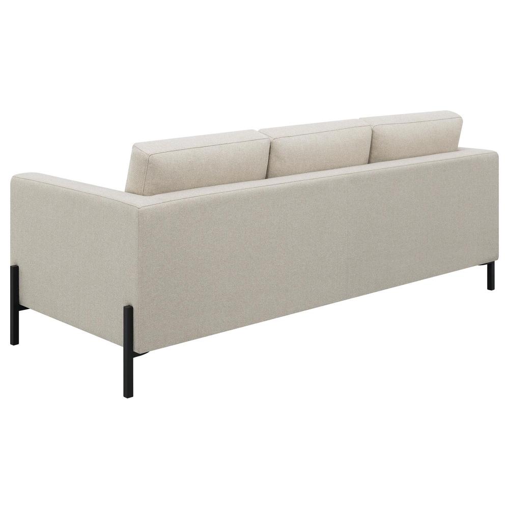 Tilly Upholstered Track Arms Sofa Oatmeal. Picture 5
