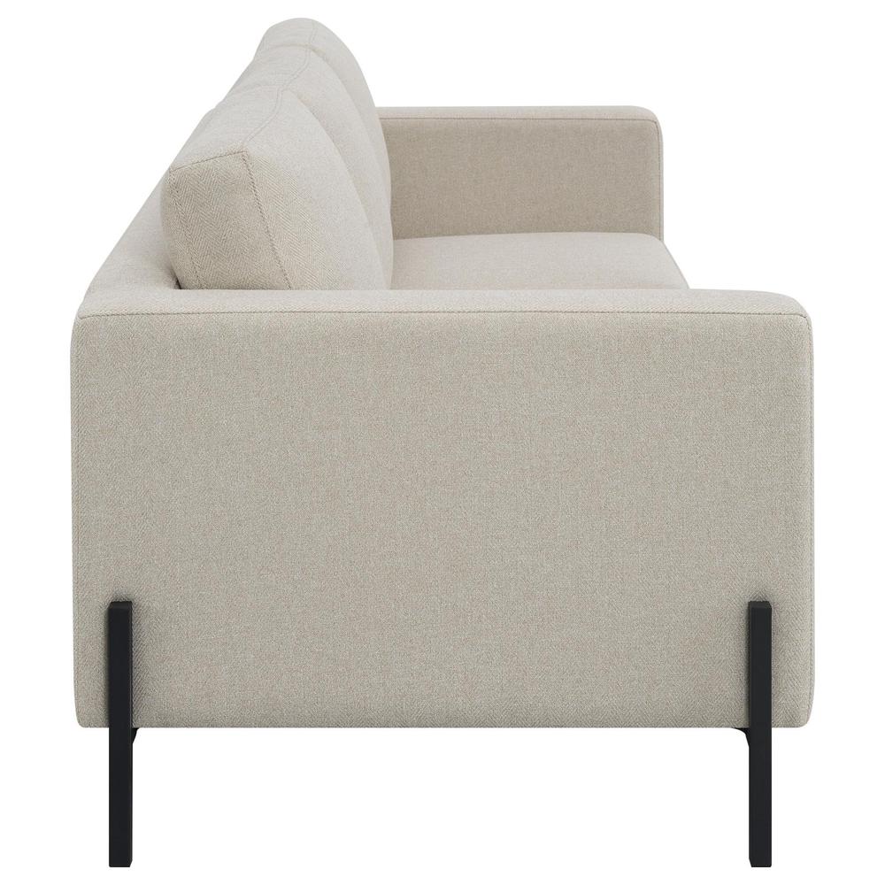 Tilly Upholstered Track Arms Sofa Oatmeal. Picture 7