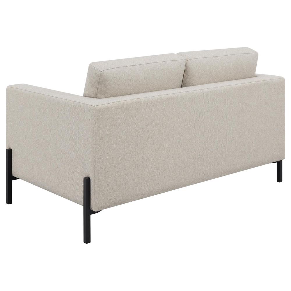 Tilly 2-piece Upholstered Track Arms Sofa Set Oatmeal. Picture 7