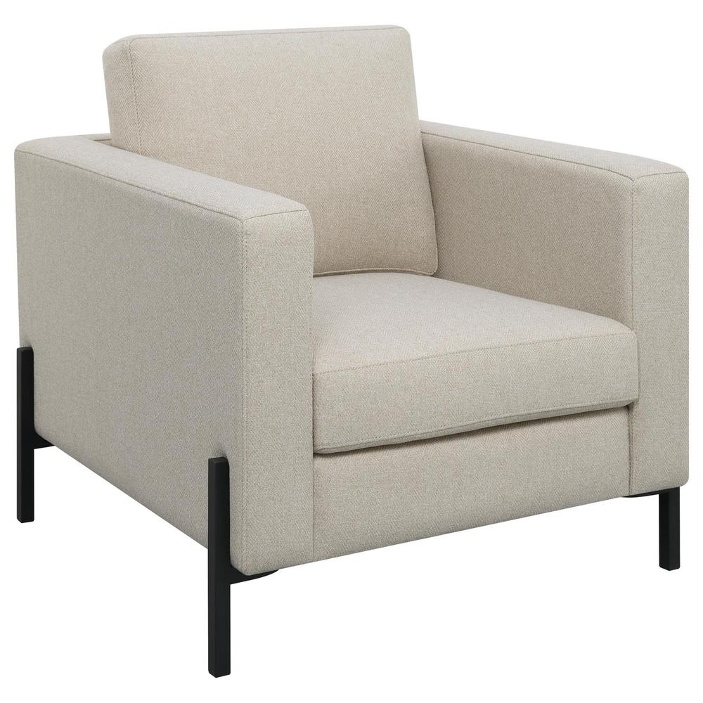 Tilly 3-piece Upholstered Track Arms Sofa Set Oatmeal. Picture 7