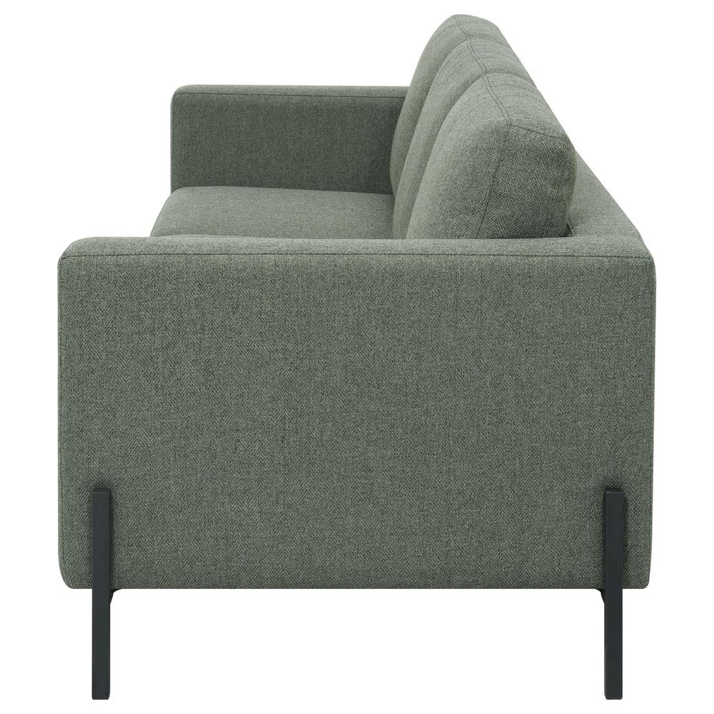 Tilly Upholstered Track Arms Sofa Sage. Picture 4