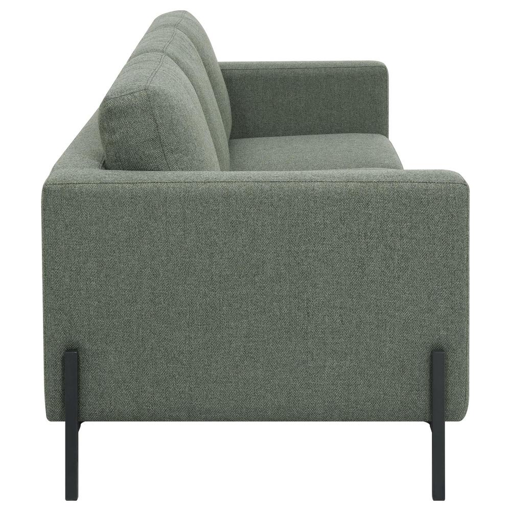 Tilly Upholstered Track Arms Sofa Sage. Picture 7