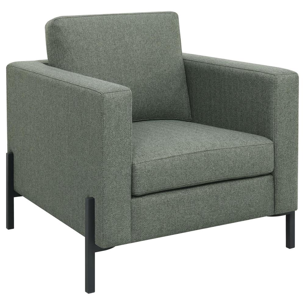Tilly 3-piece Upholstered Track Arms Sofa Set Sage. Picture 7