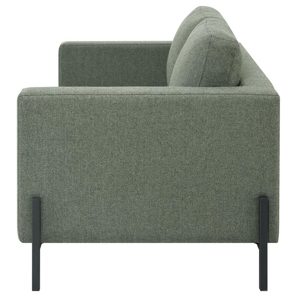Tilly Upholstered Track Arms Loveseat Sage. Picture 4