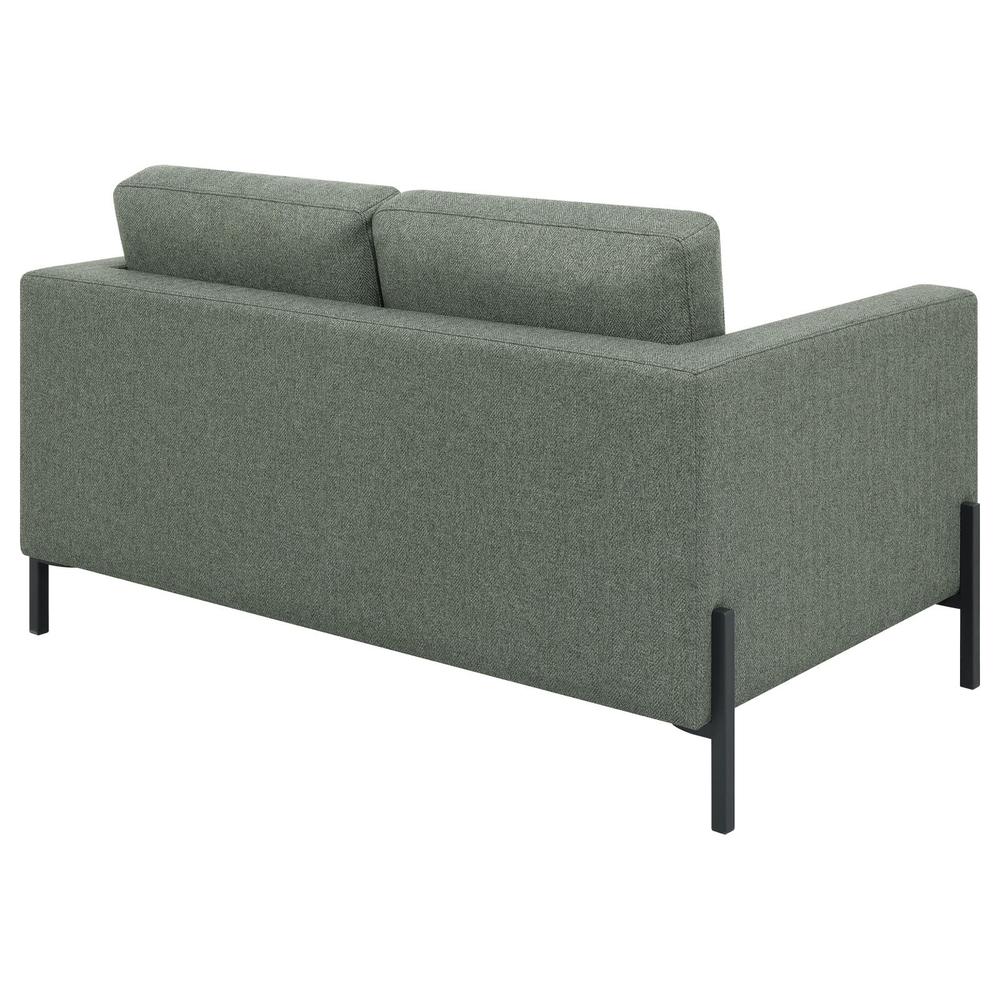 Tilly Upholstered Track Arms Loveseat Sage. Picture 6