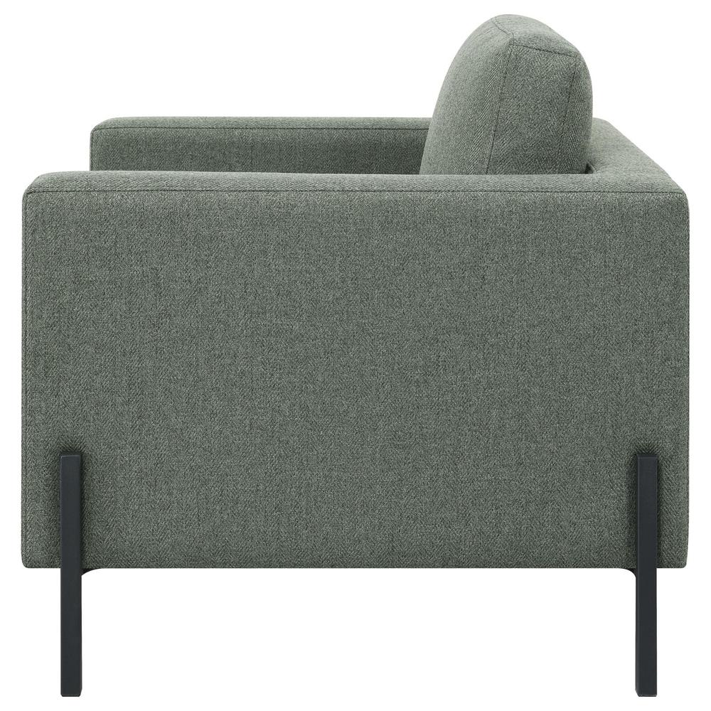 Tilly Upholstered Track Arms Chair Sage. Picture 4