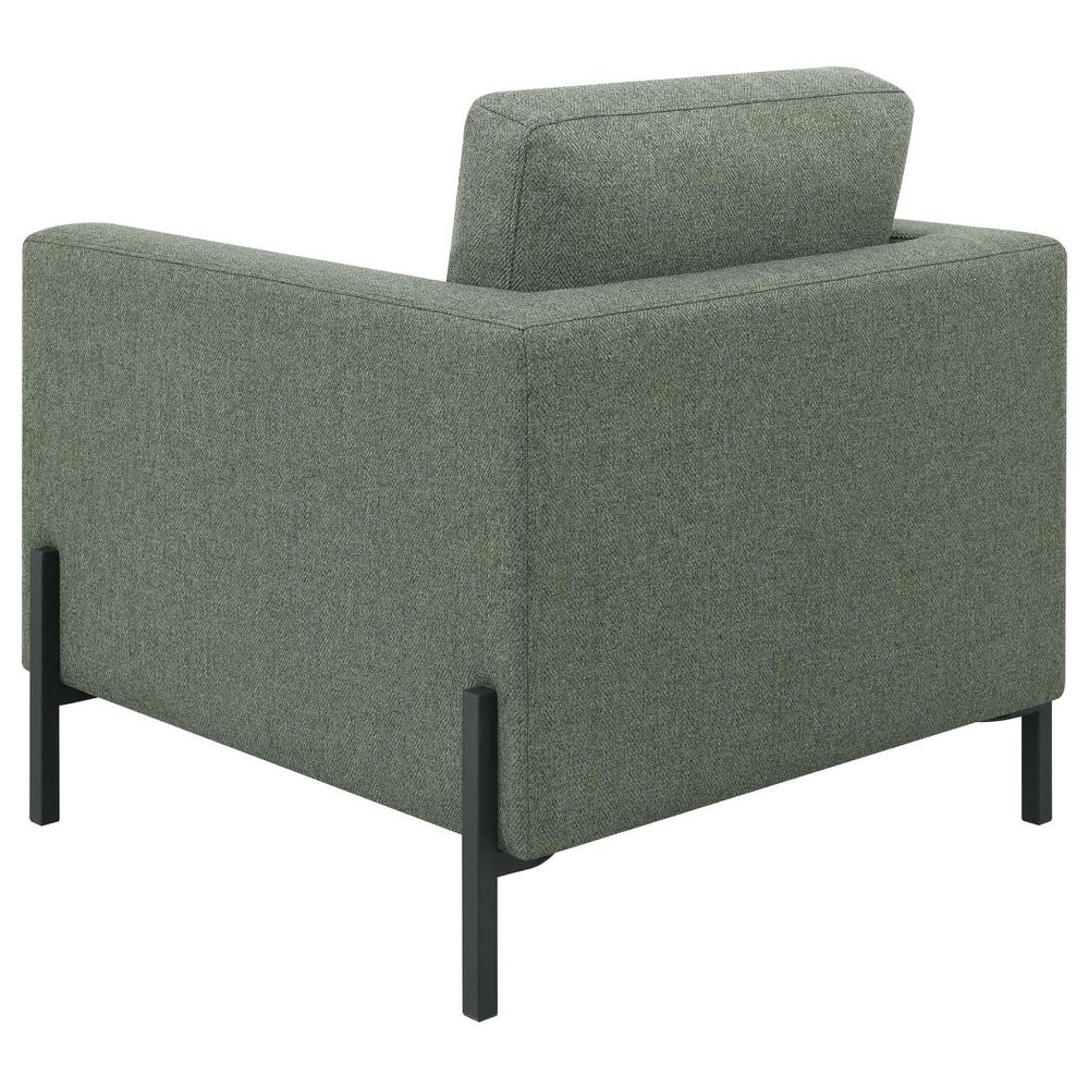 Tilly Upholstered Track Arms Chair Sage. Picture 5