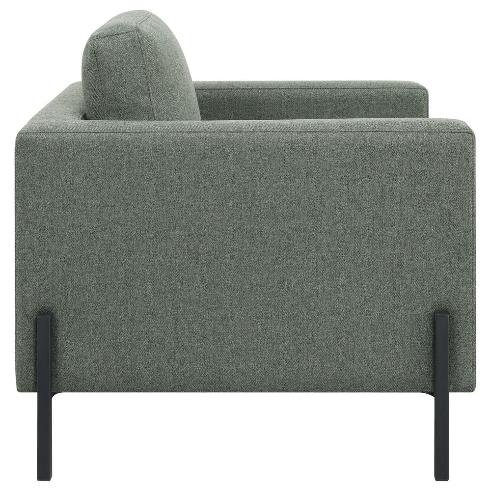 Tilly Upholstered Track Arms Chair Sage. Picture 7