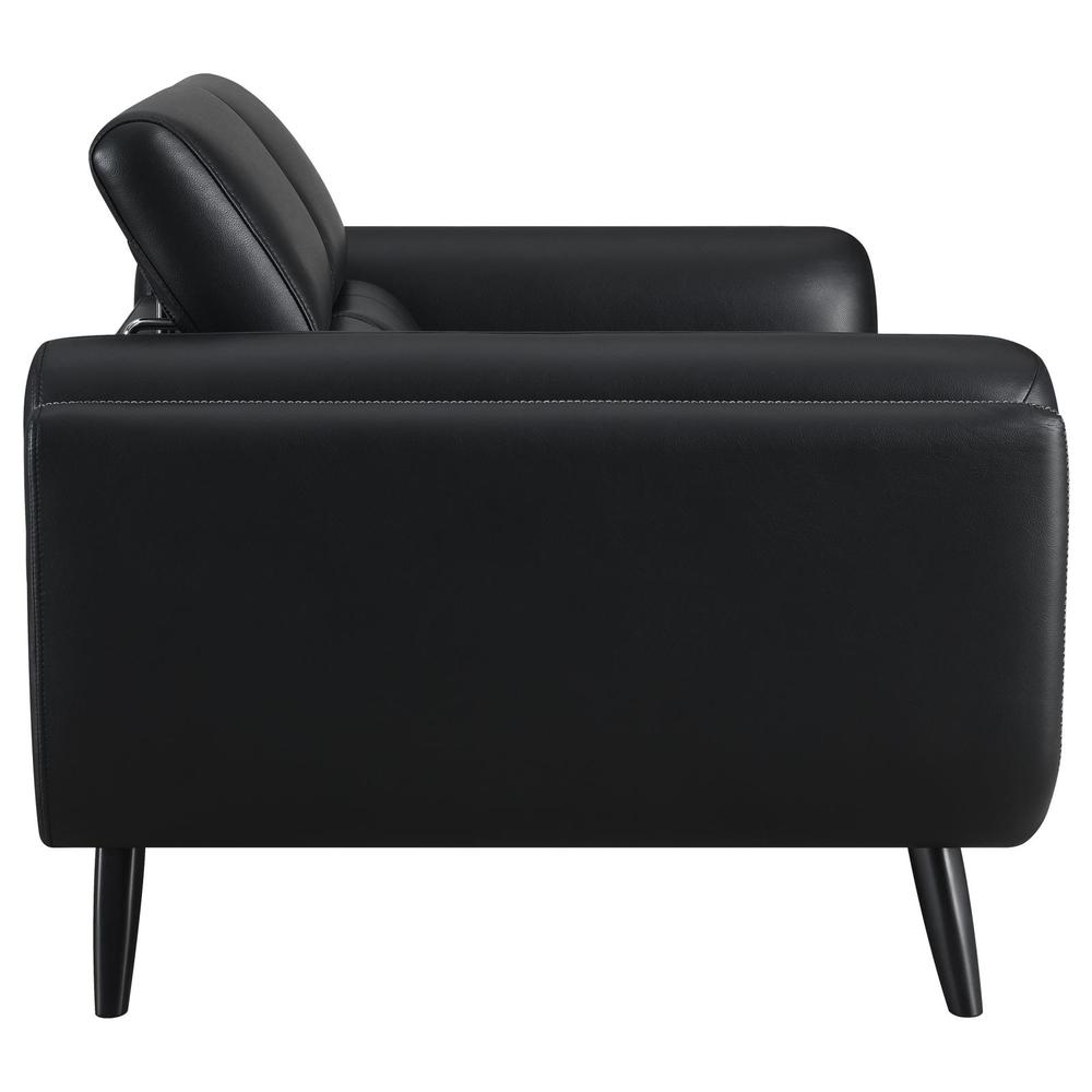 Shania 2-piece Track Arms Living Room Set Black. Picture 10