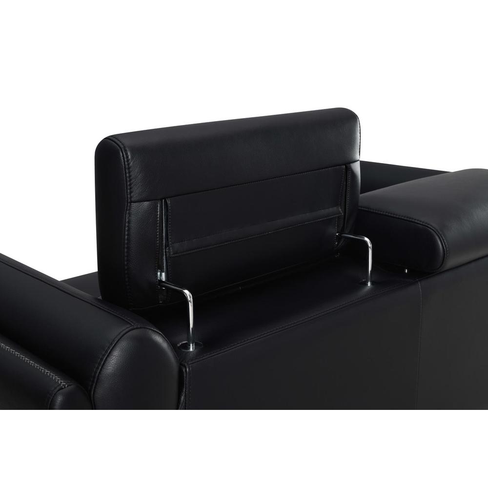Shania 2-piece Track Arms Living Room Set Black. Picture 11