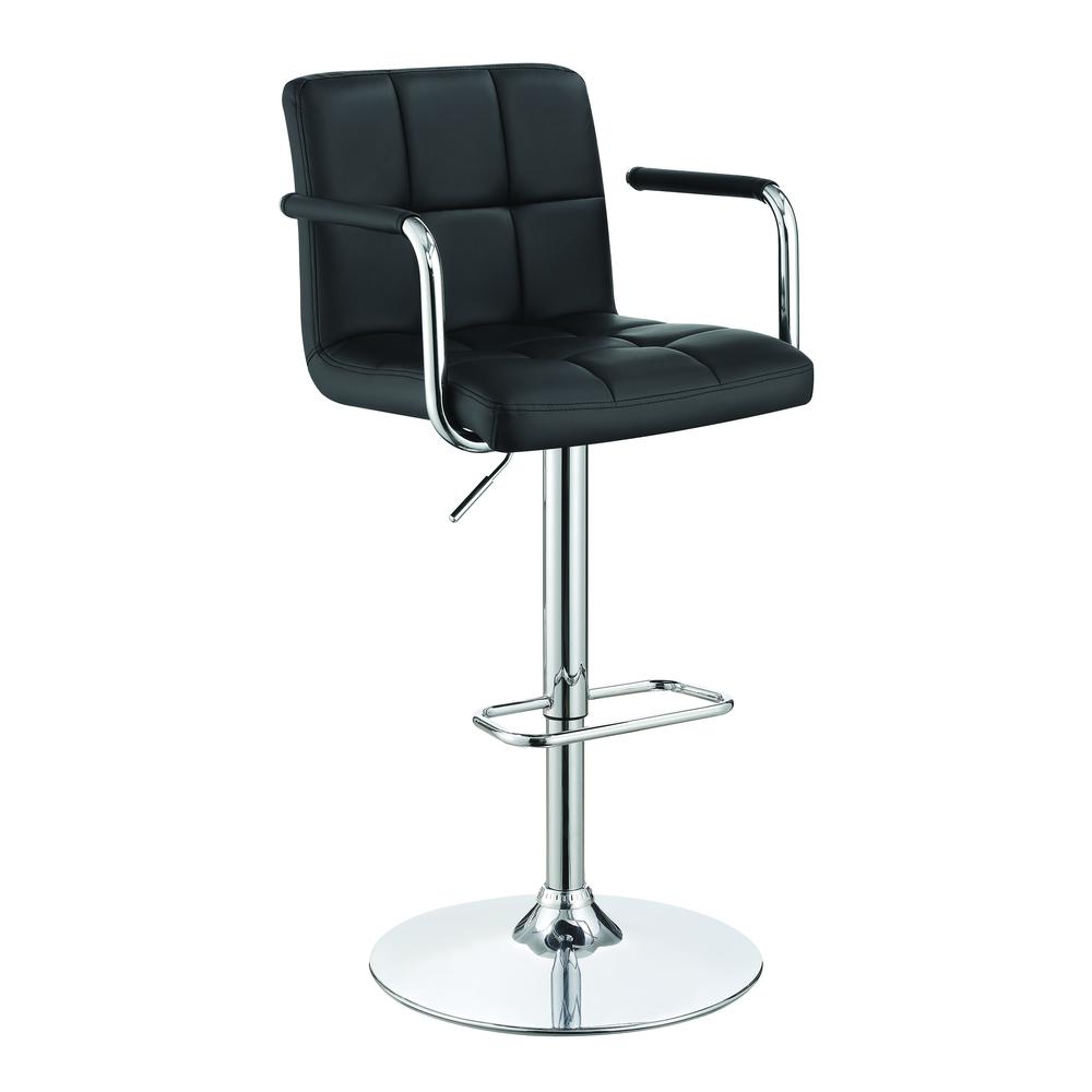 Palomar Adjustable Height Bar Stool Black and Chrome. Picture 1