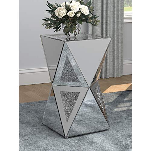 Matheo Geometric Side Table Silver. Picture 2