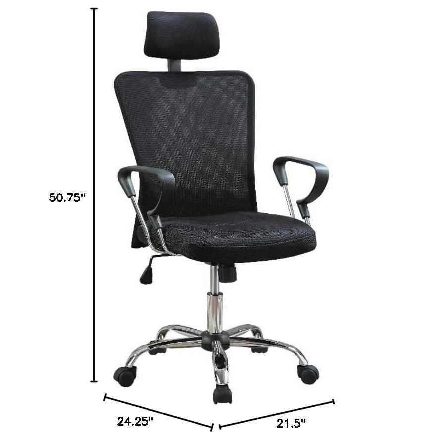 Stark Mesh Back Office Chair Black and Chrome. Picture 3