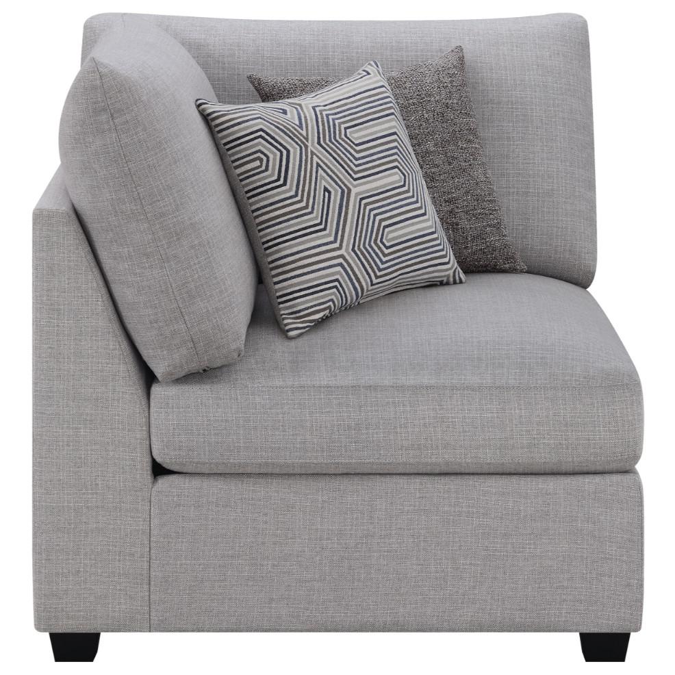 Cambria Upholstered Corner Chair Grey. Picture 1
