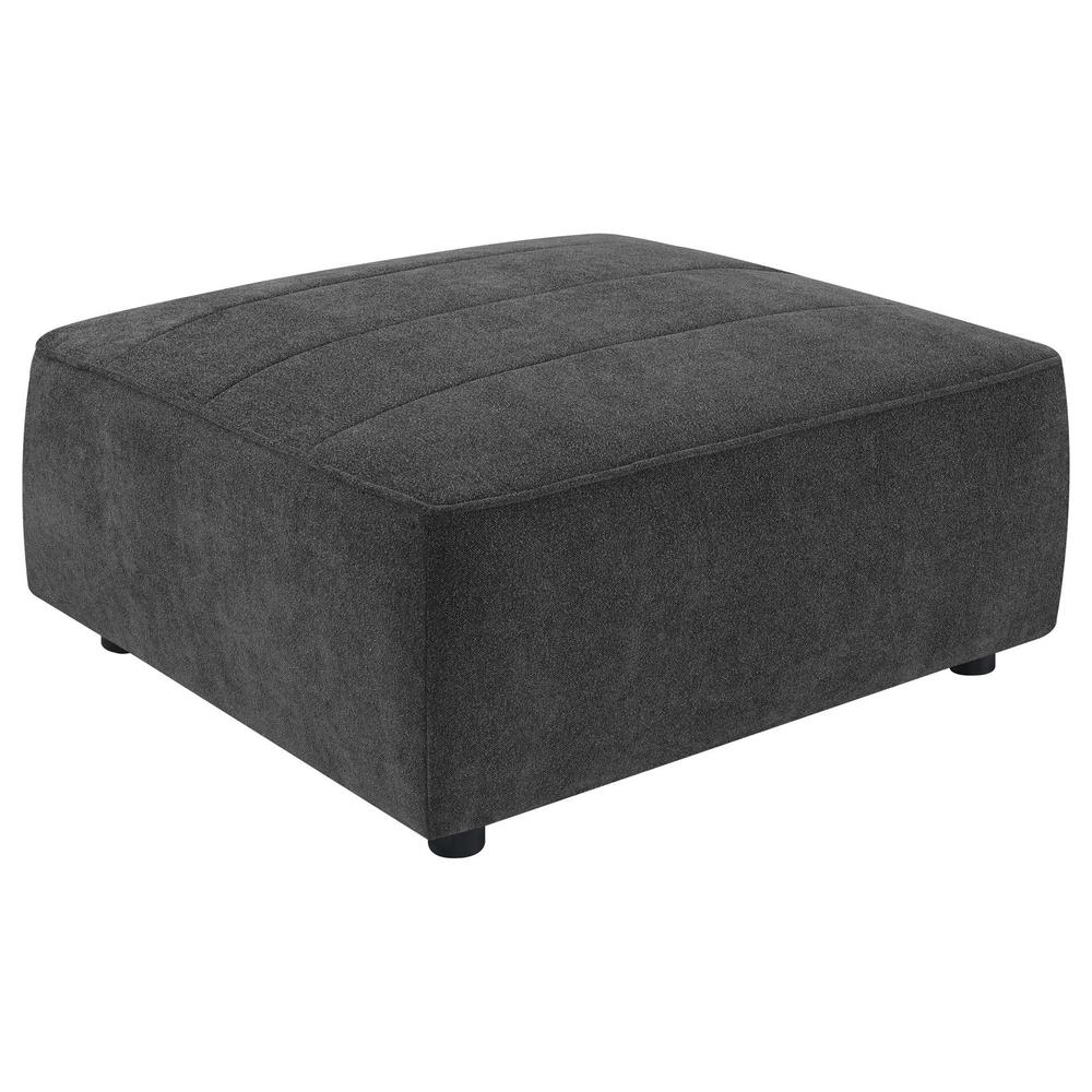 Sunny Upholstered Square Ottoman Dark Charcoal. Picture 9