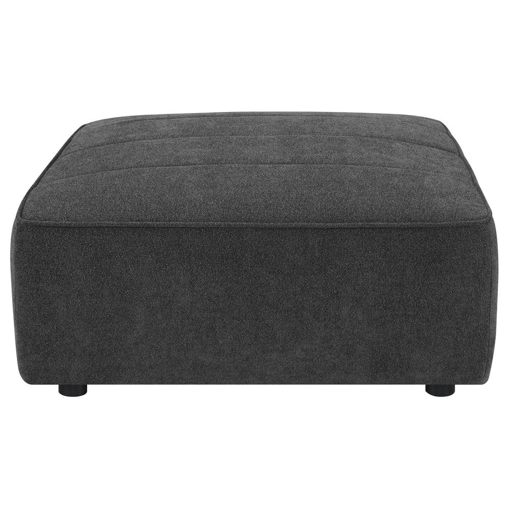Sunny Upholstered Square Ottoman Dark Charcoal. Picture 1