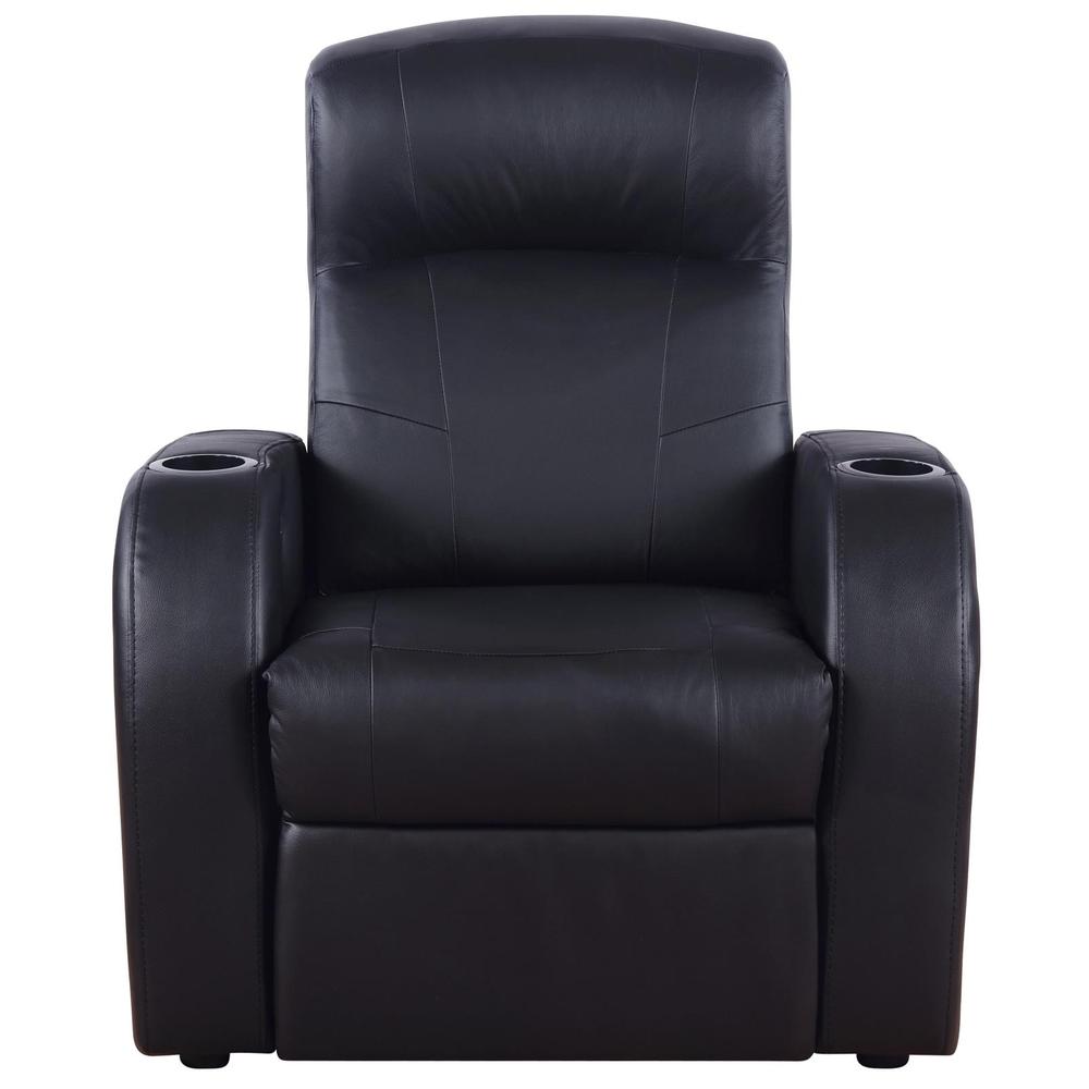Cyrus Upholstered Recliner Living Room Set Black. Picture 4