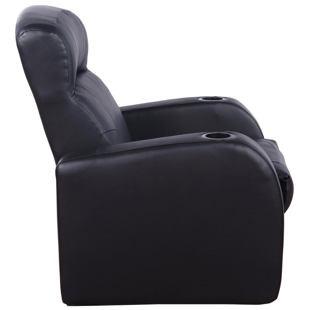 Cyrus Upholstered Recliner Living Room Set Black. Picture 7