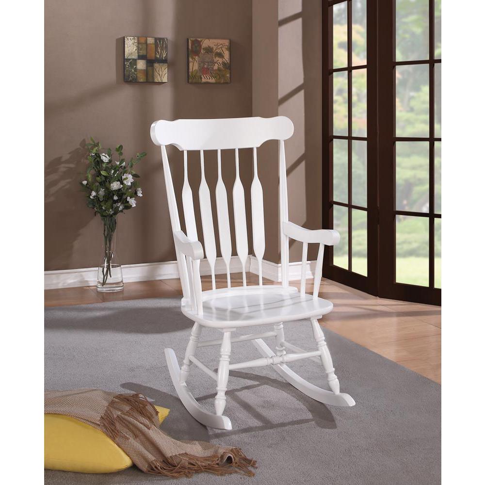 Gina Back Rocking Chair White. Picture 1