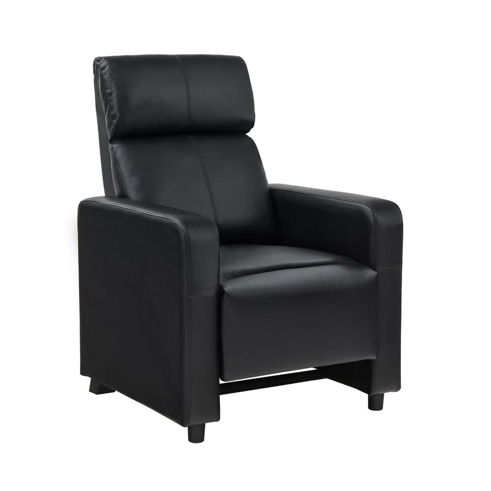 Toohey Upholstered Tufted Recliner Living Room Set Black. Picture 1