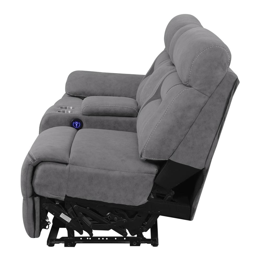 Transitional Laf Power Loveseat. Picture 4