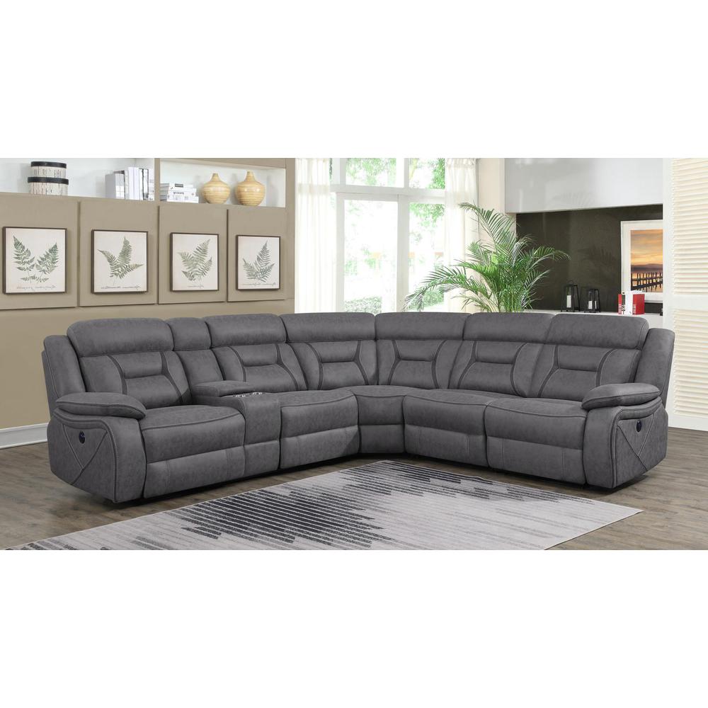 Transitional Laf Power Loveseat. Picture 12