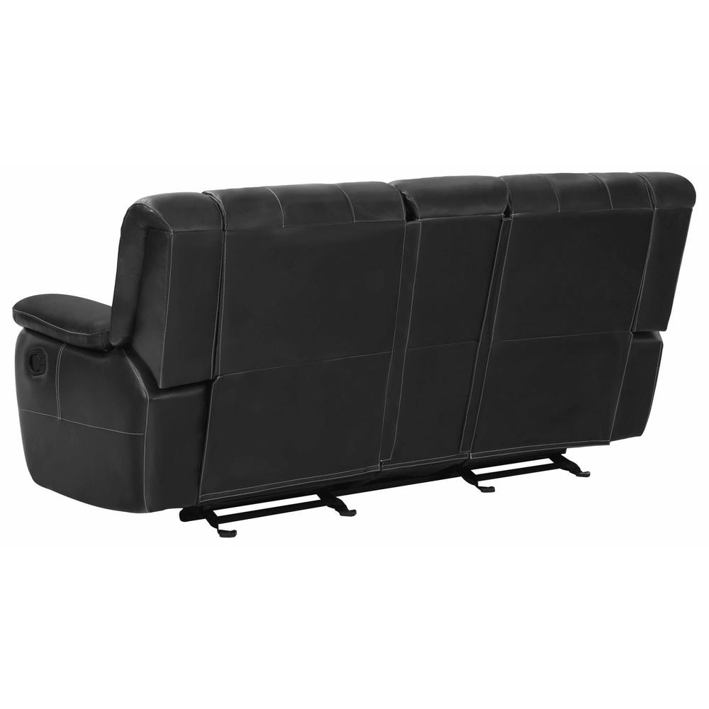 Lee Glider Loveseat With Colsole Black. Picture 6