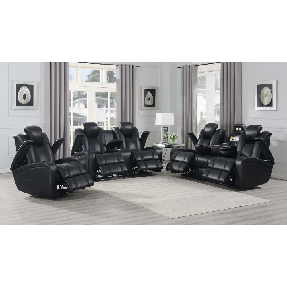 Delange Power^2 Sofa With Headrests Black. Picture 9