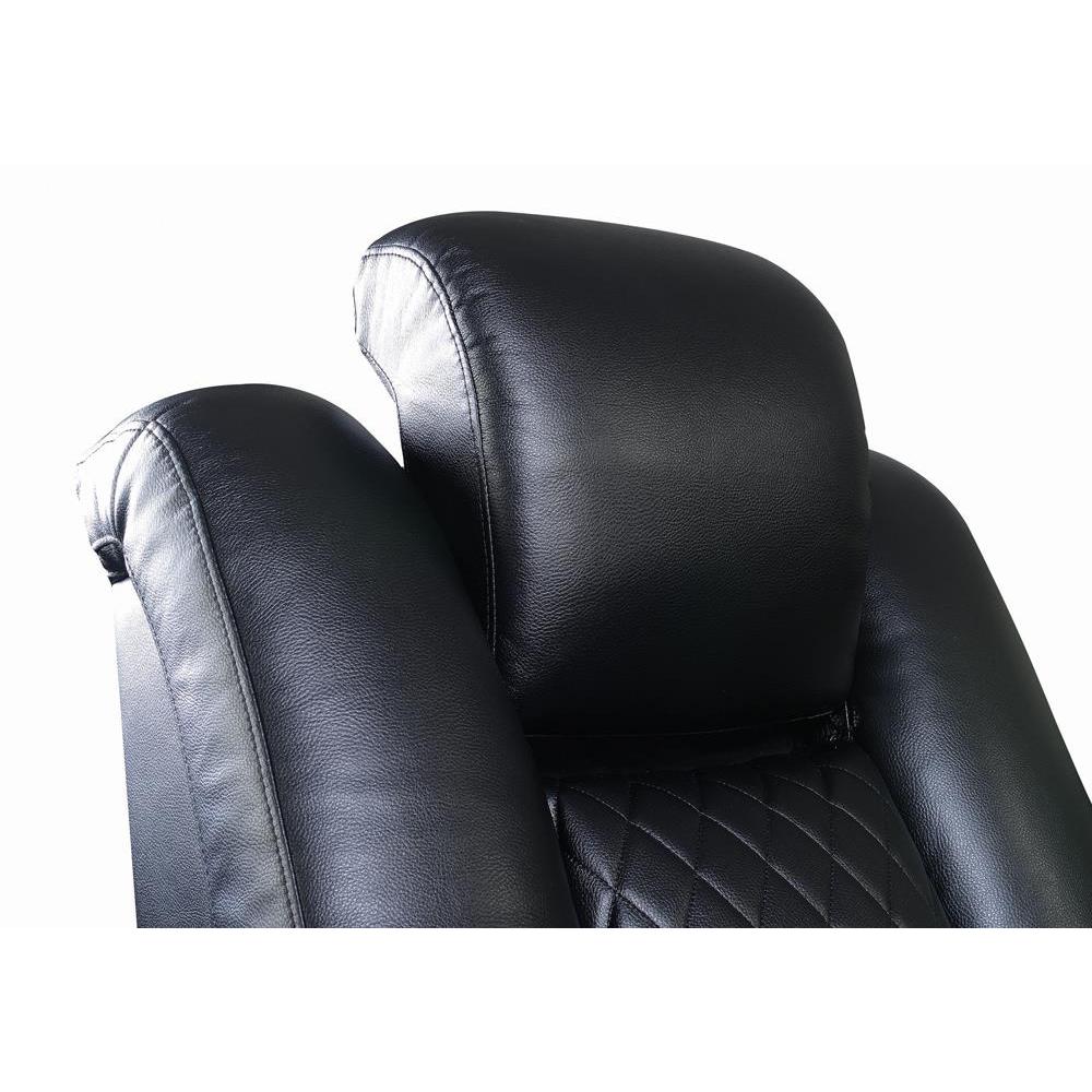 Delange Power^2 Sofa With Headrests Black. Picture 11