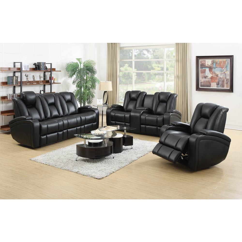 Delange Power^2 Sofa With Headrests Black. Picture 15