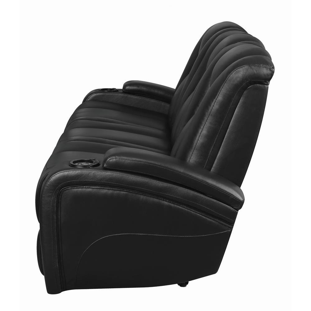 Delange Power^2 Sofa With Headrests Black. Picture 17