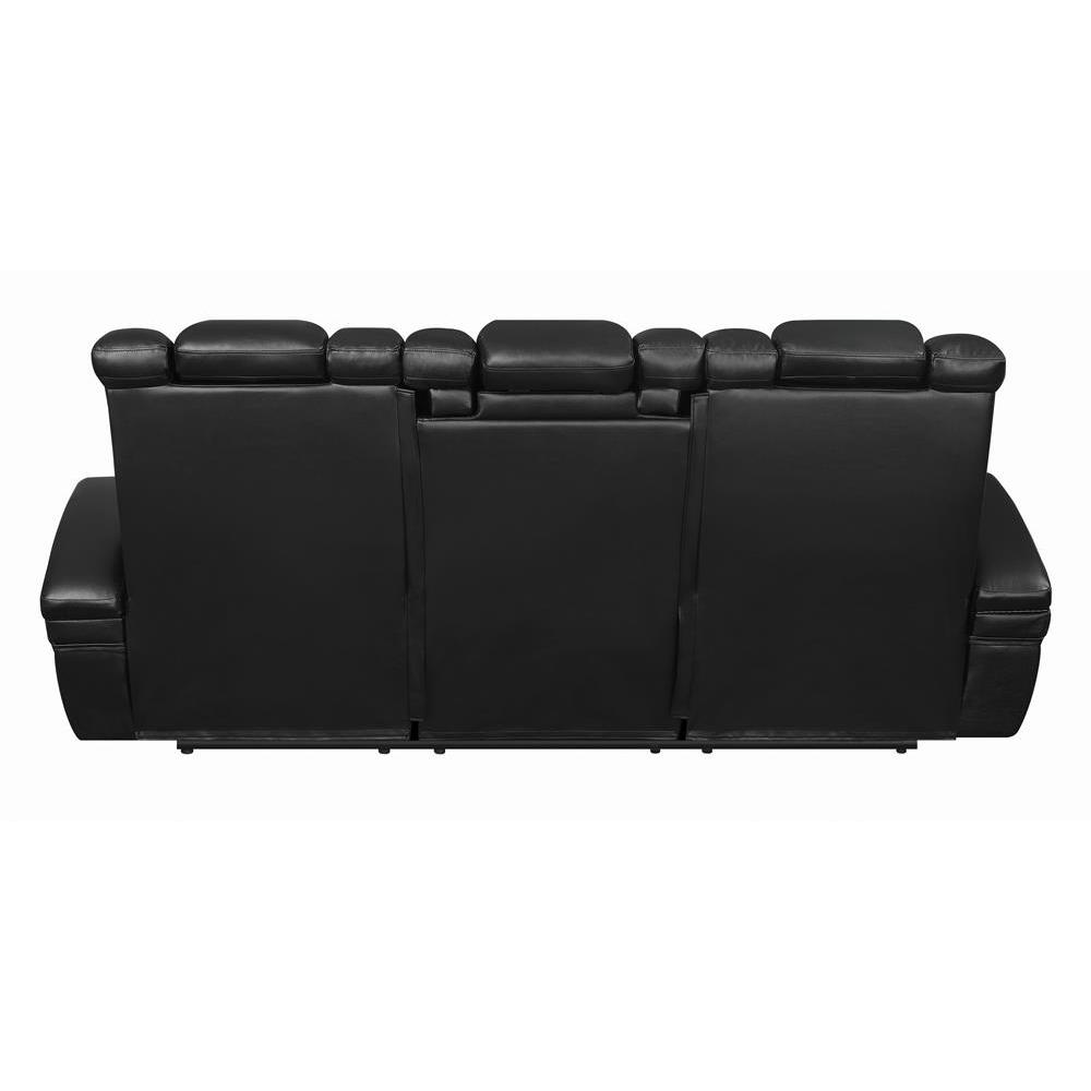 Delange Power^2 Sofa With Headrests Black. Picture 18