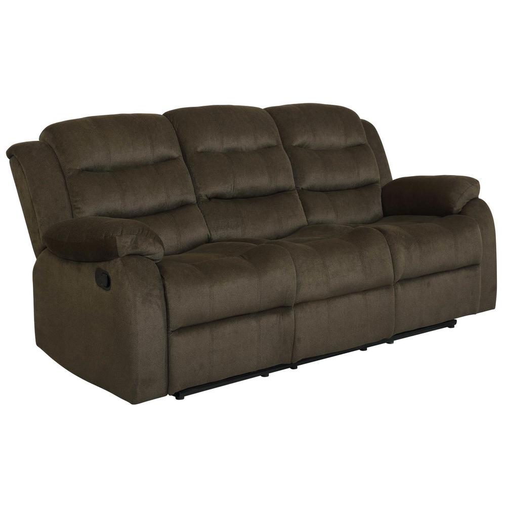 Rodman Upholstered Tufted Living Room Set Olive Brown. Picture 2