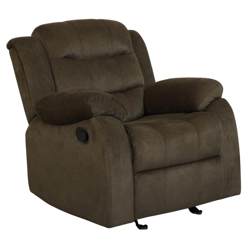 Rodman Upholstered Glider Recliner Chocolate. Picture 8