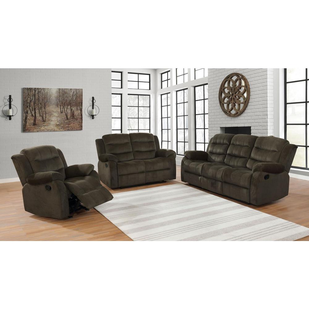 Rodman Upholstered Glider Recliner Chocolate. Picture 12