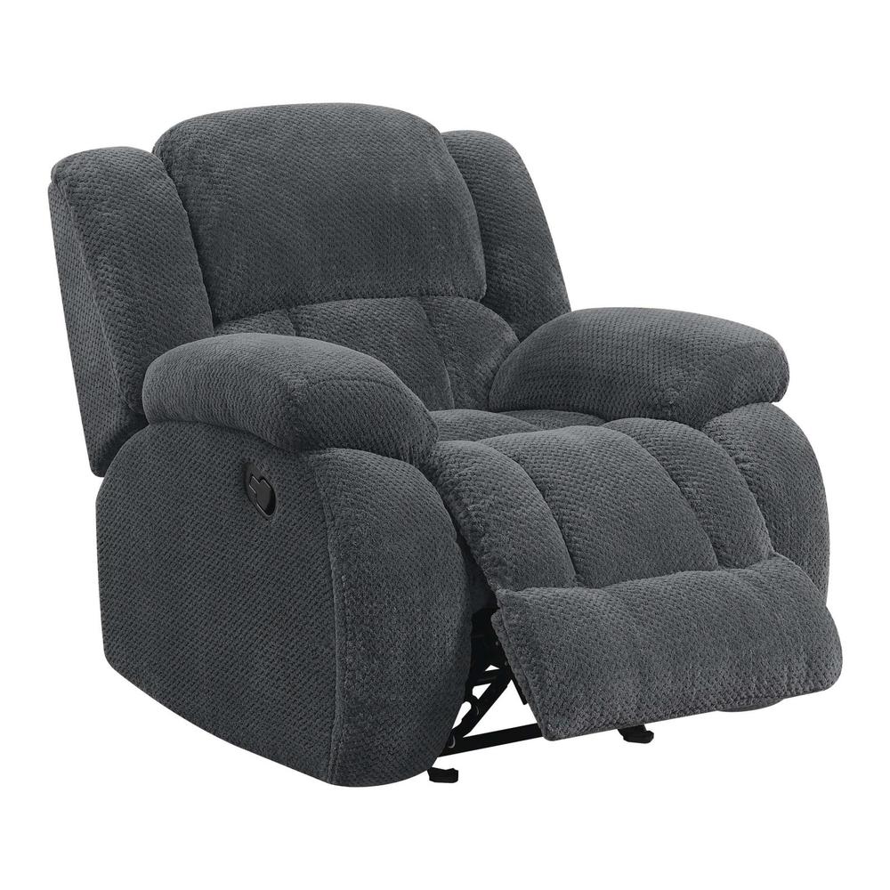 Weissman Upholstered Glider Recliner Charcoal. Picture 4