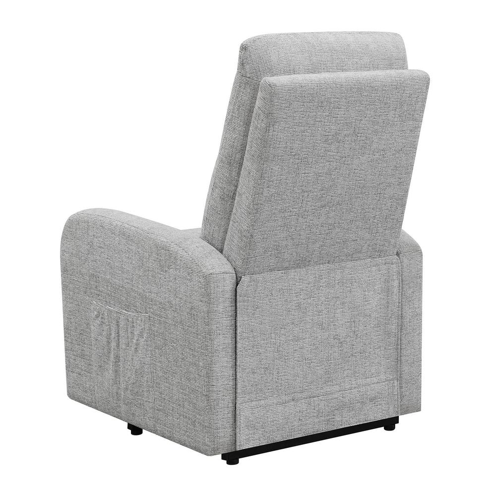 Howie Tufted Upholstered Power Lift Recliner Grey. Picture 10