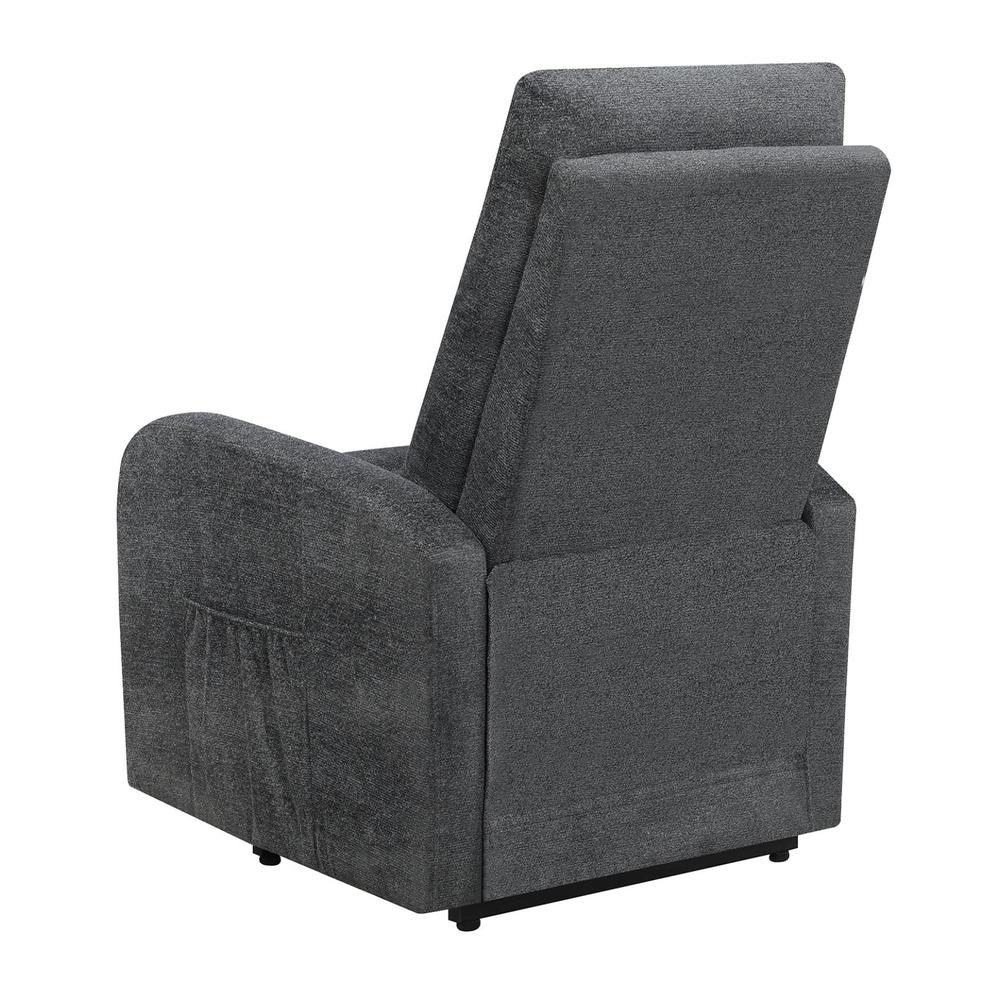 Howie Tufted Upholstered Power Lift Recliner Charcoal. Picture 10