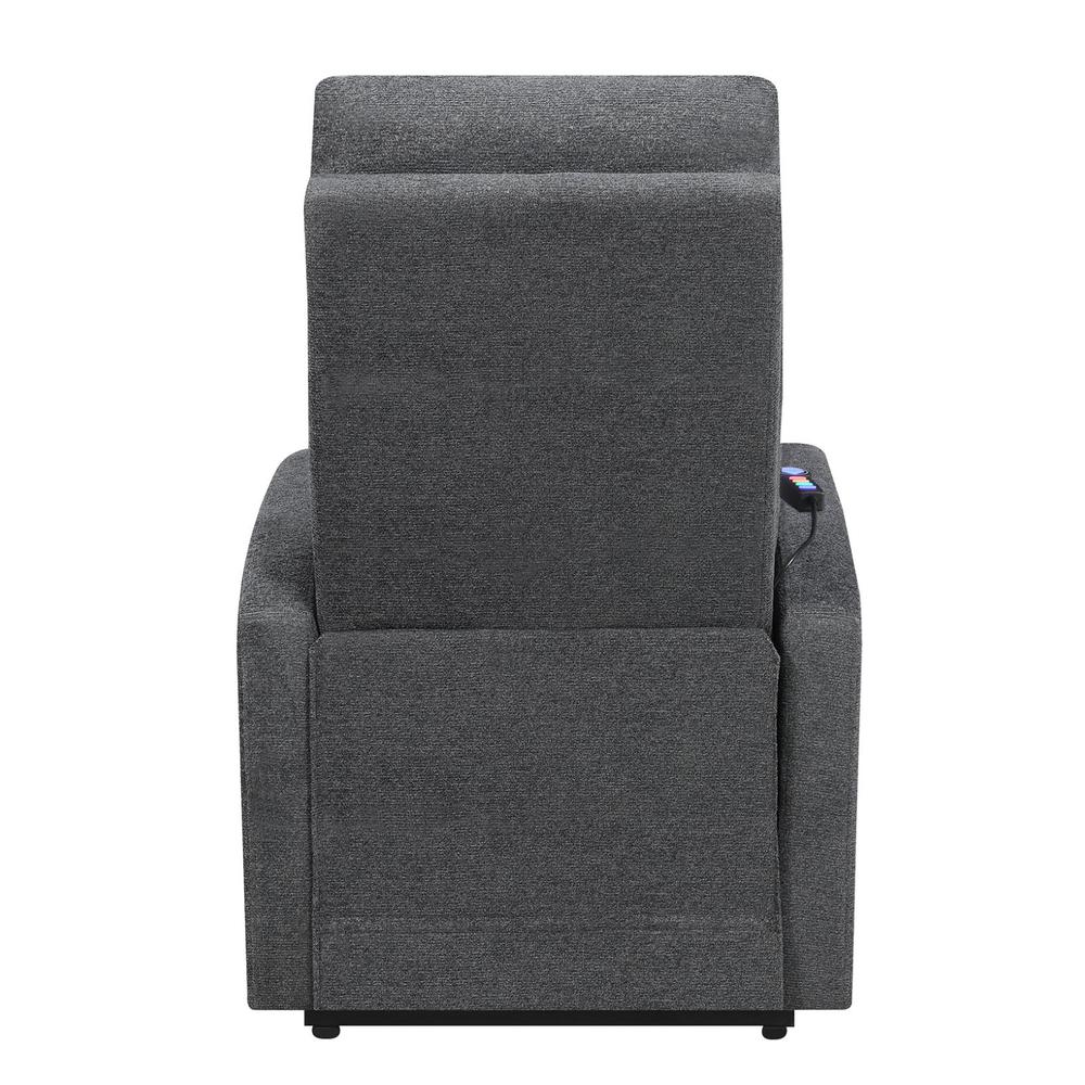 Howie Tufted Upholstered Power Lift Recliner Charcoal. Picture 11