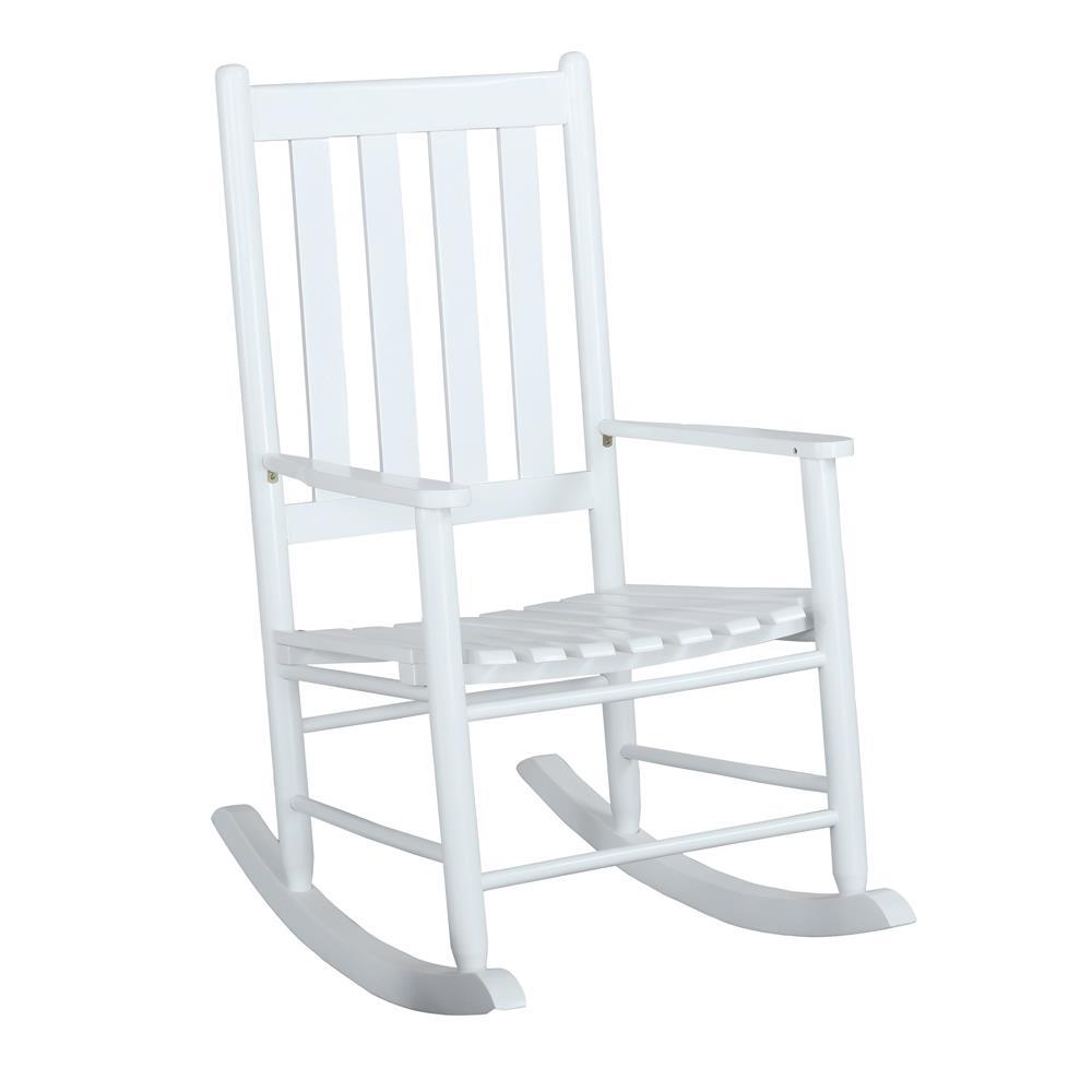 Annie Slat Back Wooden Rocking Chair White. Picture 2