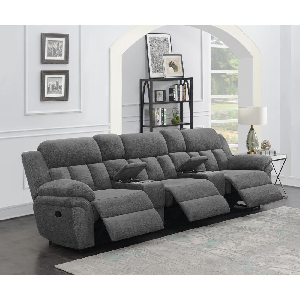 Bahrain 5-piece Upholstered Home Theater Seating Charcoal. Picture 2