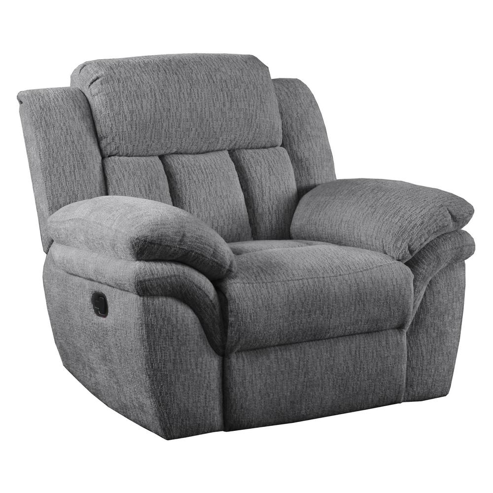 Bahrain Upholstered Power Glider Recliner Charcoal. Picture 1