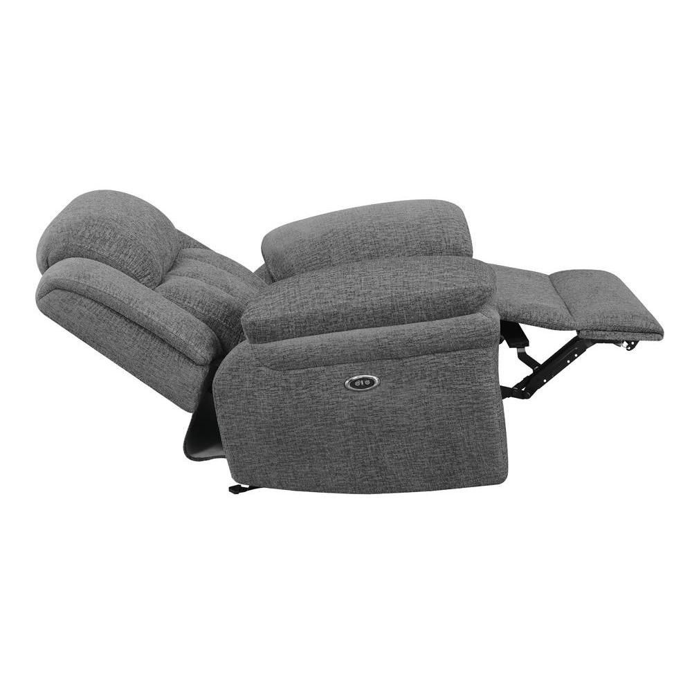 Bahrain Upholstered Power Glider Recliner Charcoal. Picture 6