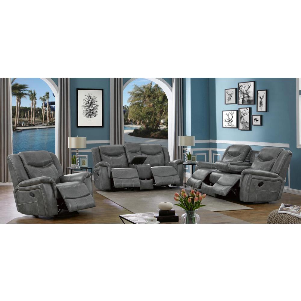 Conrad 3-piece Living Room Set Grey. Picture 2